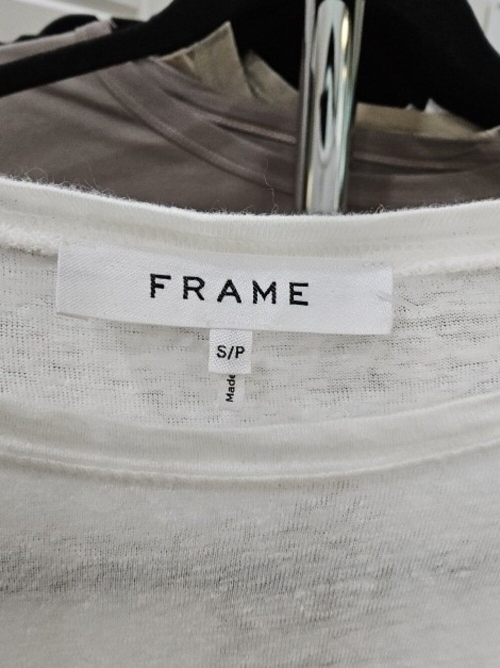 FRAME White Crewneck Short Sleeve Tee - Picture 2 of 2